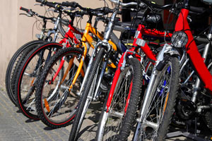 outdoor bicycle display