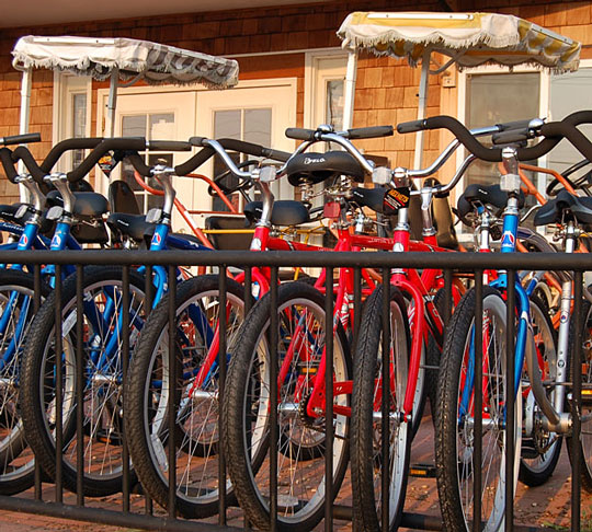 bicycles at a long beach island bicycle shop